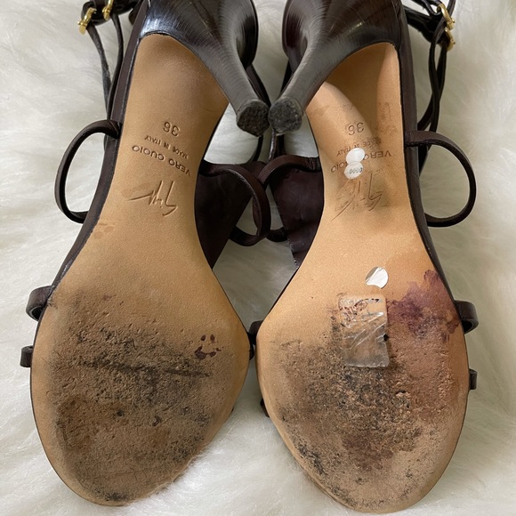 Brown strappy Giuseppe sandals size 36 - Picture 5 of 6